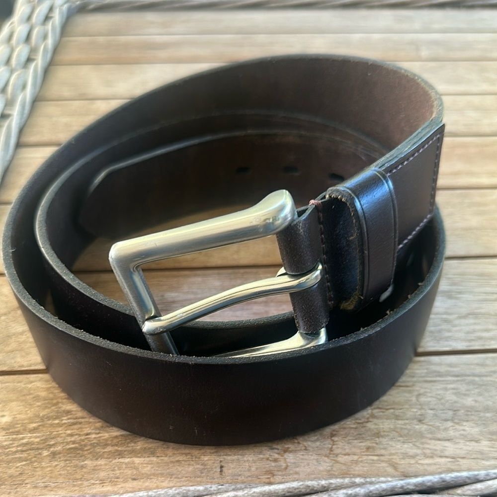 Chocolate Genuine Leather Heavy Duty Belt 2x(46-48)
